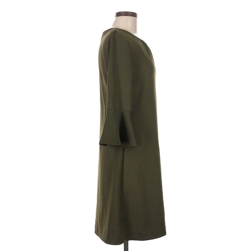 New York & Company Olive Green Bell Sleeve Mini Dress - Picture 3 of 6
